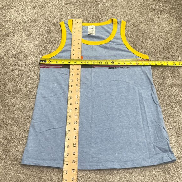 Disney Mickey Mouse Tank Top Mens Small Blue Yellow Sleeveless Casual Graphic - Picture 6 of 9